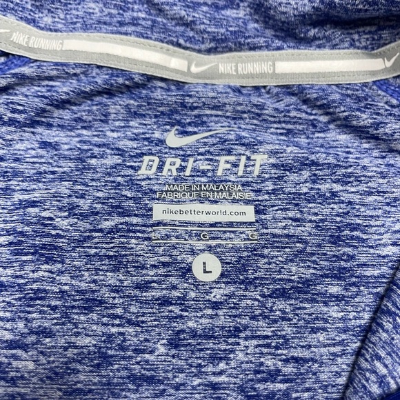 Nike Women's Heathered Blue Long Sleeve 1/4 Zip Size Large - Picture 3 of 7